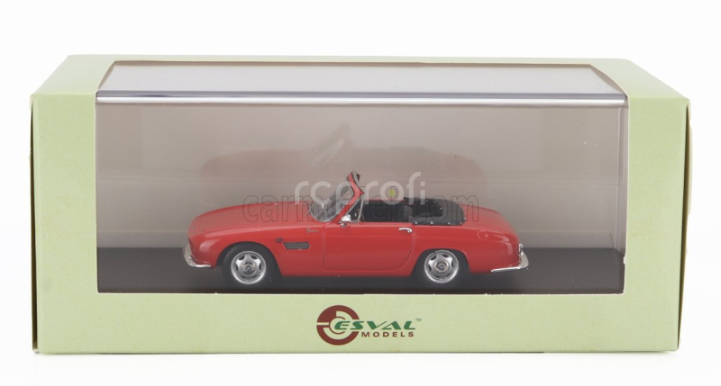 Esval model Osca 1600gt Fissore Cabriolet Open 1963 1:43 Červená Černá
