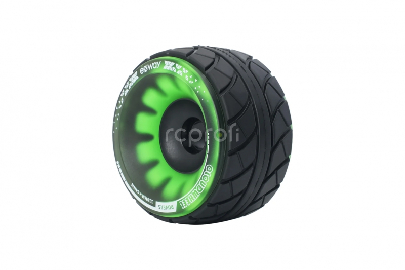 Exway Cloud Wheel pro Riot pohon 110mm (zelená, 4ks)