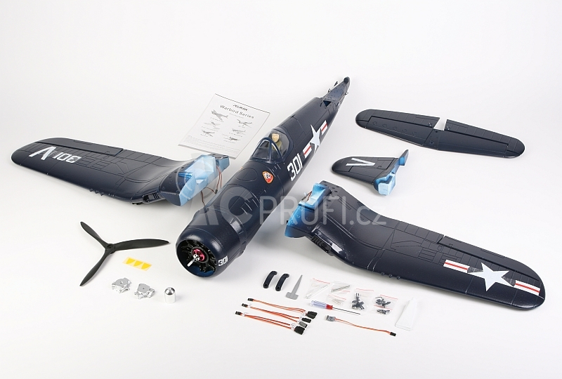 RC letadlo F4U Corsair - ARF (modrá, el. zatahovací podvozek)