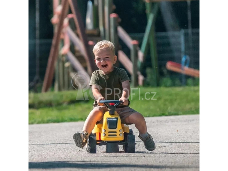 FALK - Dětské odrážedlo Baby Komatsu s vlečkou, lopatkou a hrabičkami
