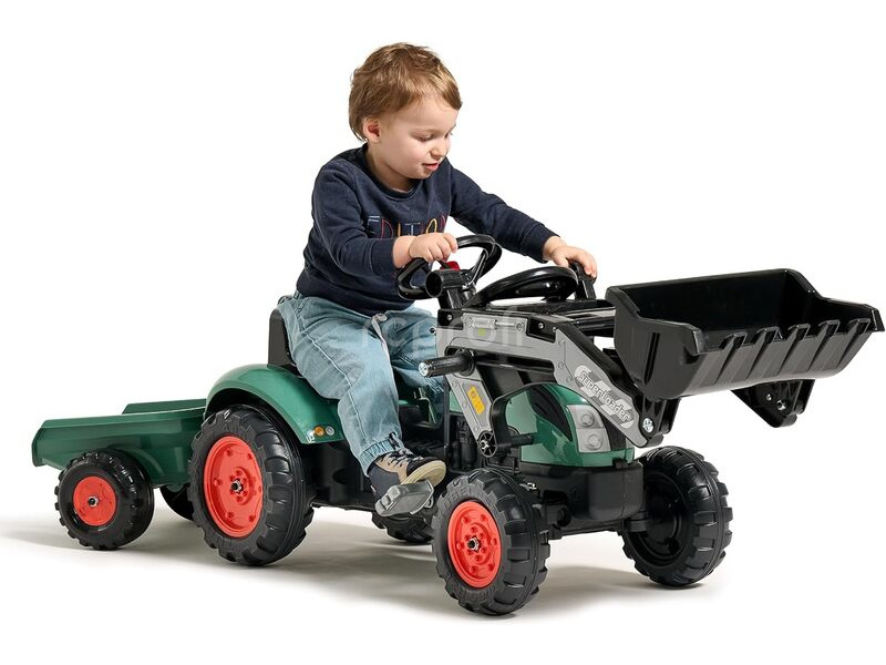 FALK - Šlapací traktor Farm Lander s nakladačem a vlečkou