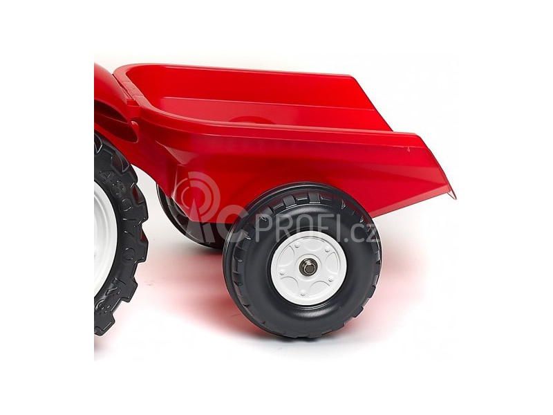 FALK - Šlapací traktor Garden master červený s vlečkou