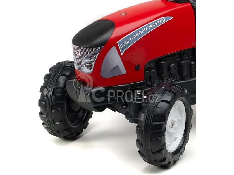 FALK - Šlapací traktor Garden Master s vlečkou červený