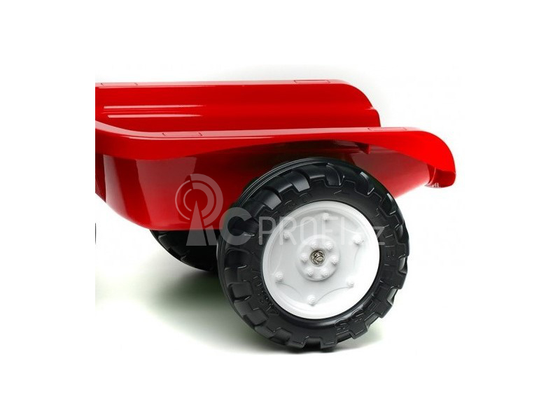 FALK - Šlapací traktor Garden Master s vlečkou červený