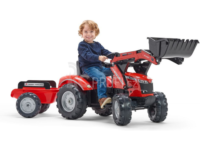 FALK - Šlapací traktor Massey Ferguson S8740 s nakladačem