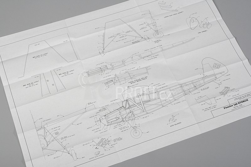 Fieseler 156 Storch 762mm laser. vyřezávaný