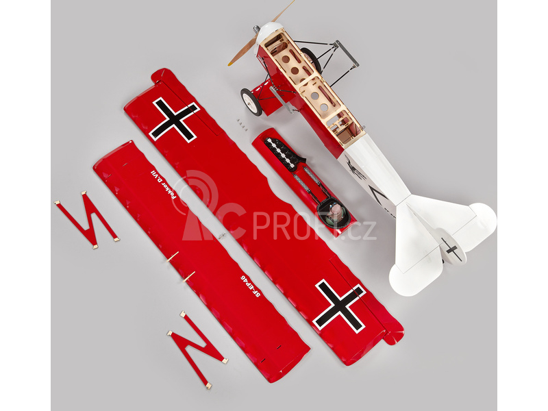 Fokker D.VII 1.2m ARF červený
