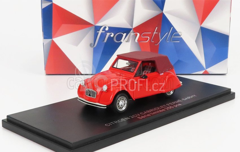 Franstyle Citroen 2cv Cabriolet Closed 1954 1:43 2 Tóny Červené