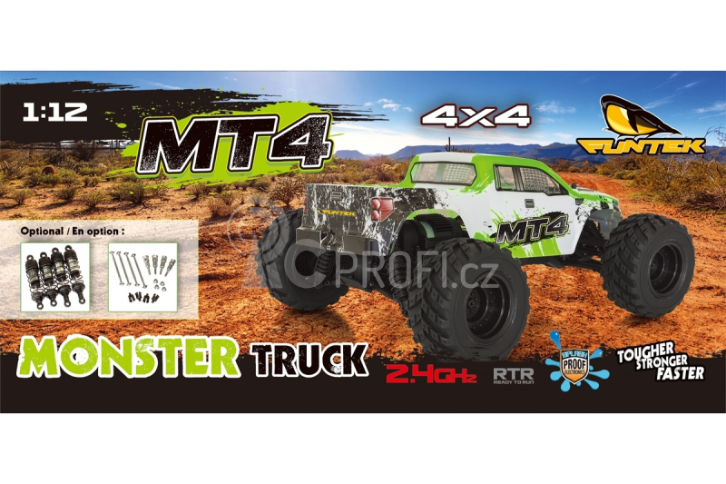 RC auto FUNTEK MT4 elektro Offroad Monster truck