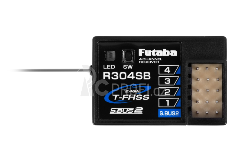 Futaba 4PM Plus T-FHSS, přijímač R304SB s telemetrií