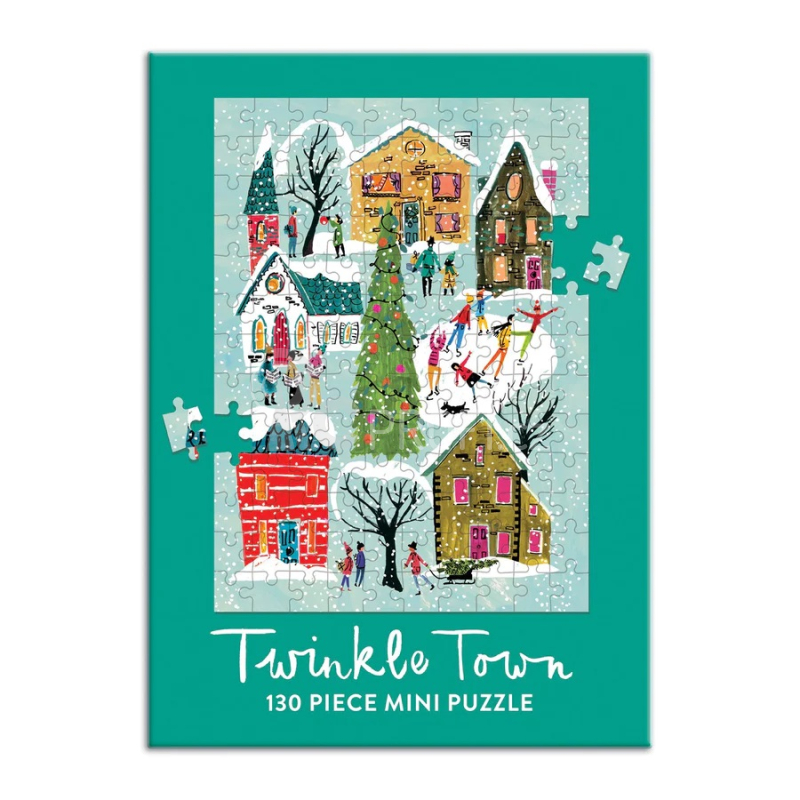 Galison Mini puzzle Twinkle Town 130 dílků
