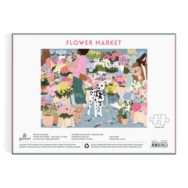 Galison Puzzle Květinový trh 1000 dílků