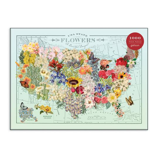 Galison Puzzle Květy USA 1000 dílků