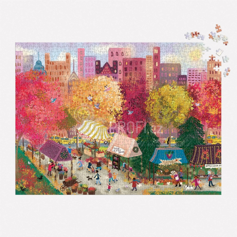 Galison Puzzle Podzim na Městském trhu 1000 dílků