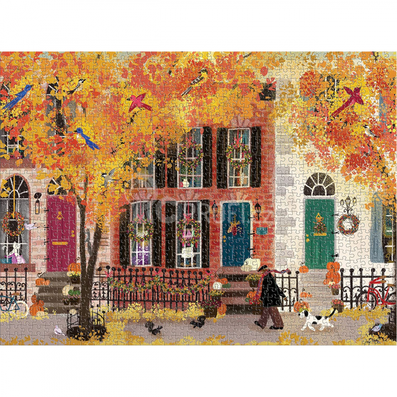Galison Puzzle Podzim v sousedství 1000 dílků