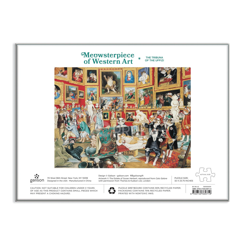 Galison Puzzle Tribuna Uffizi s kočkami 1500 dílků