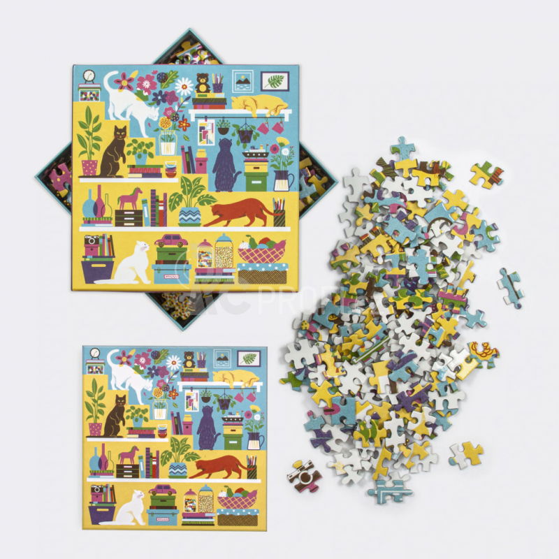 Galison Puzzle Zvědavé kočky 500 dílků