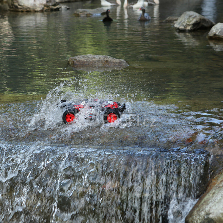 RC auto Pioneer Brave, bíločervená