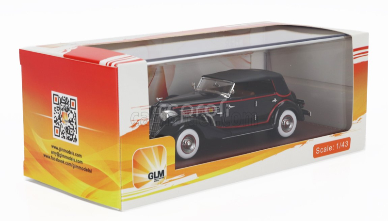 Glm-models Auburn 851 Supercharged Phaeton Cabriolet Closed 1935 1:43 Black