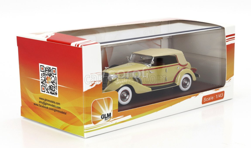 Glm-models Auburn 851 Supercharged Phaeton Cabriolet Closed 1935 1:43 Žlutá