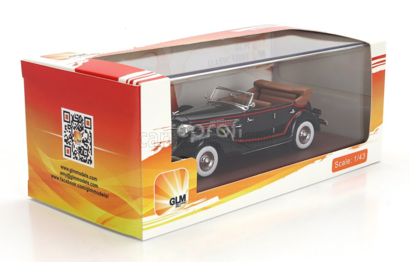 Glm-models Auburn 851 Supercharged Phaeton Cabriolet Open 1935 1:43 Black