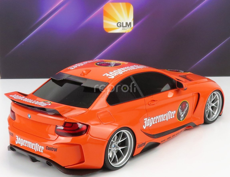 Glm-models BMW 2-series M235i Darwinpro Mtc Black Sails Widebody 2015 1:18 Orange