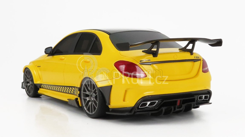 Glm-models Mercedes benz C-class C63s Amg Darwinpro Widebody 2019 1:18 Žlutá