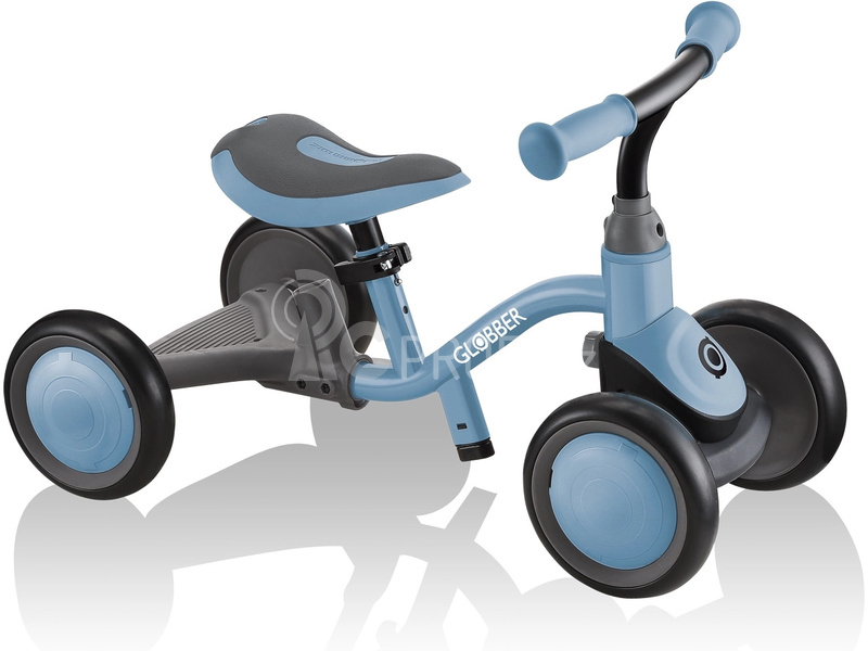 Globber - Dětské odrážedlo Learning Bike 3v1 Deluxe modrošedé