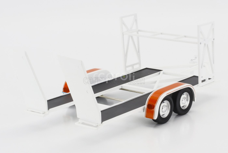 Gmp Accessories Carrello Trasporto Auto 2-assi - Car Transporter Trailer Ycid 1:18 Červená Stříbrná