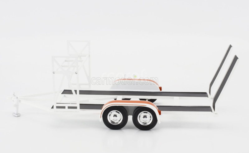 Gmp Accessories Carrello Trasporto Auto 2-assi - Car Transporter Trailer Ycid 1:18 Červená Stříbrná