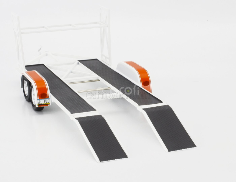 Gmp Accessories Carrello Trasporto Auto 2-assi - Car Transporter Trailer Ycid 1:18 Červená Stříbrná