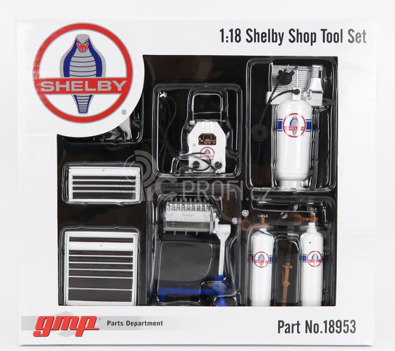 Gmp Accessories Set Officina Garage Tool Set Shelby 1:18 Bílá Modrá