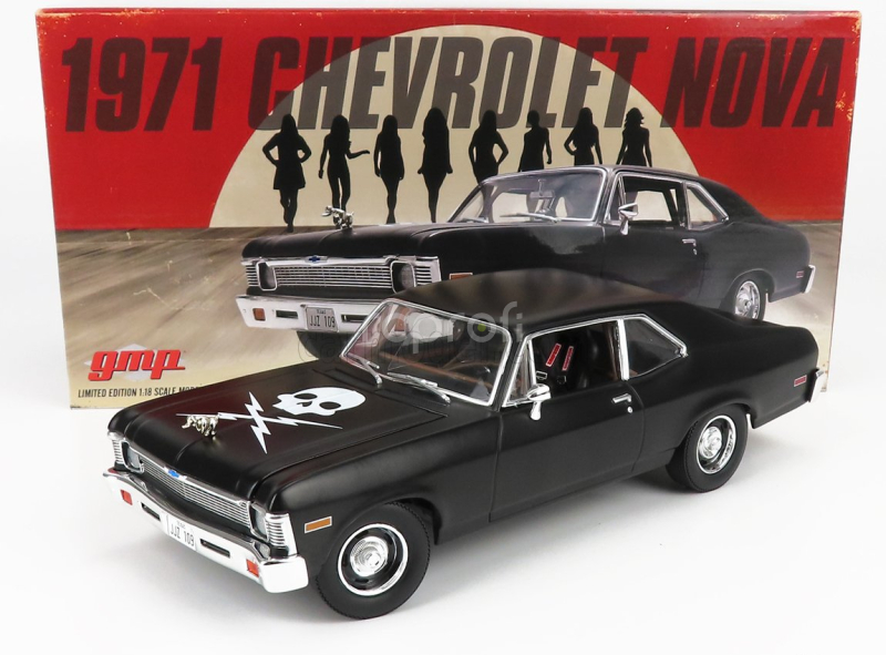 Gmp Chevrolet Nova Coupe 1971 - Death Proof Movie 1:18 Matt Black