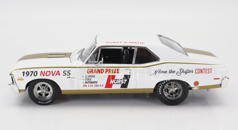 Gmp Chevrolet Nova Ss Coupe Hurst-a-matic Racing 1970 1:18 Bílé Zlato