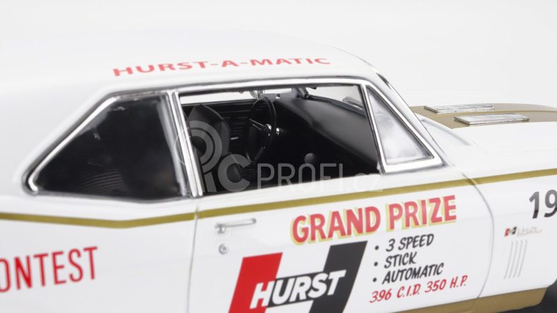 Gmp Chevrolet Nova Ss Coupe Hurst-a-matic Racing 1970 1:18 Bílé Zlato