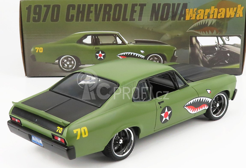 Gmp Chevrolet Nova Warhawk Coupe 1970 1:18 Zelená Černá