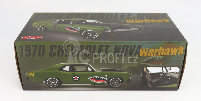 Gmp Chevrolet Nova Warhawk Coupe 1970 1:18 Zelená Černá