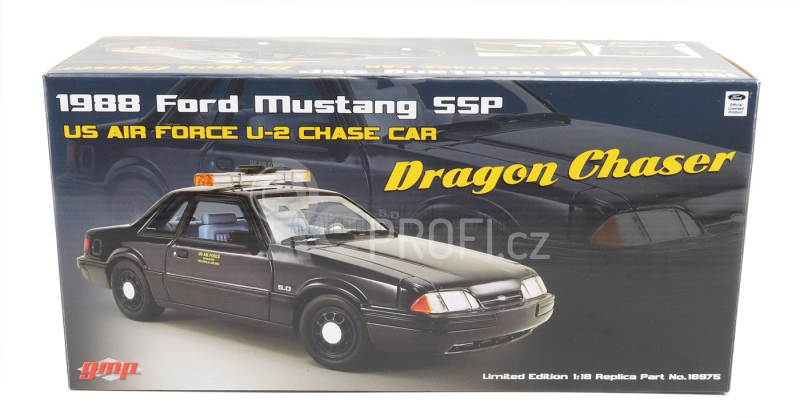 Gmp Ford usa Mustang 5.0l Ssp Police Dragon Chaser 1988 1:18 Tmavě Modrá