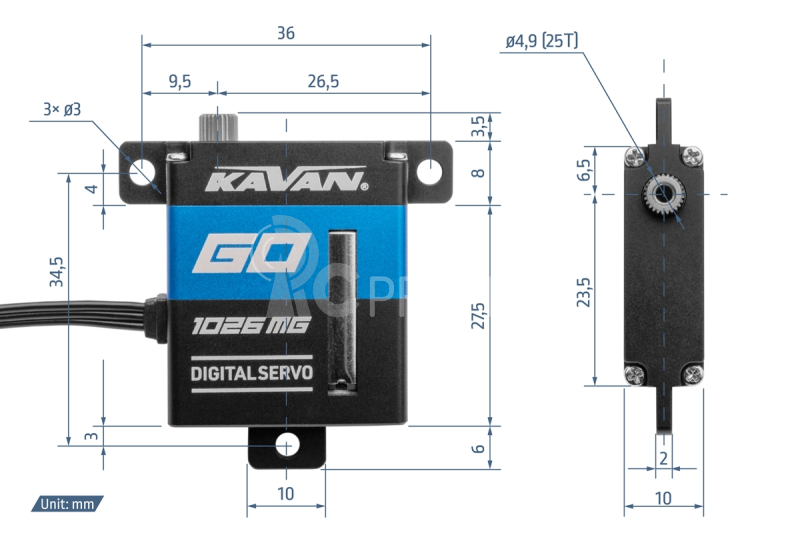 GO-1026MG (0.11s/60°, 11kg.cm)