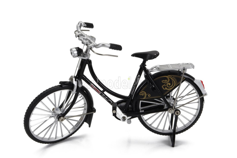 Golden wheel models Bicicletta Woman Classic Bicycle 1:10 Black