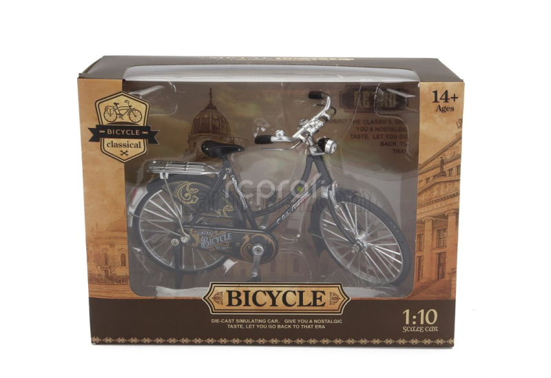 Golden wheel models Bicicletta Woman Classic Bicycle 1:10 Black