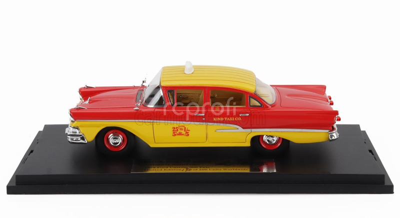 Goldvarg Ford usa Custom 300 Taxi 1958 1:43 Žlutá Červená