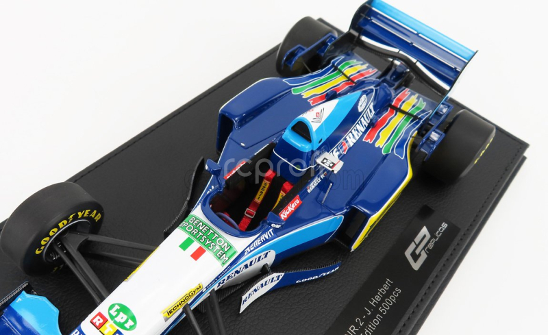 Gp-replicas Benetton F1  B195 Team Mild Seven Renault N 2 Season 1995 J.herbert 1:18 Modrá Žlutá