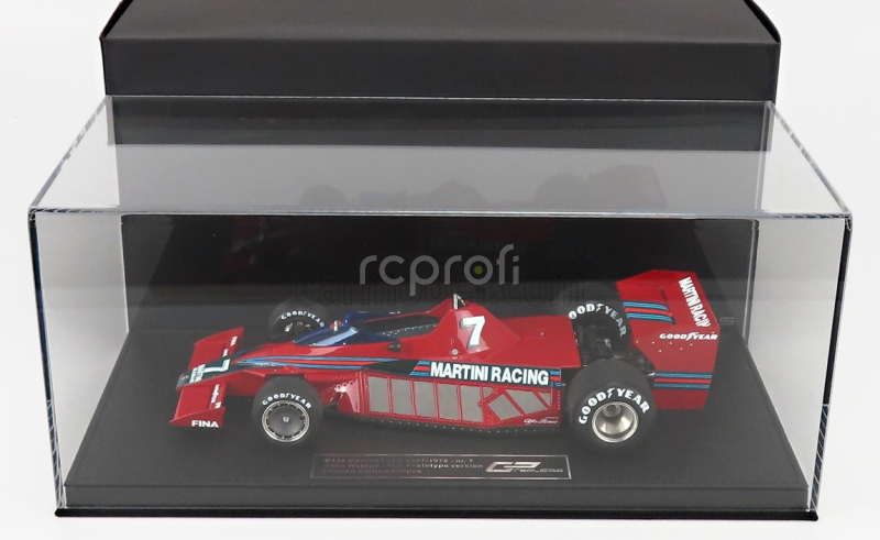 Gp-replicas Brabham F1  Bt46 Alfa Romeo Prototype Martini Racing N 7  Test Version 1977 John Watson - Con Vetrina - With Showcase 1:18 Red