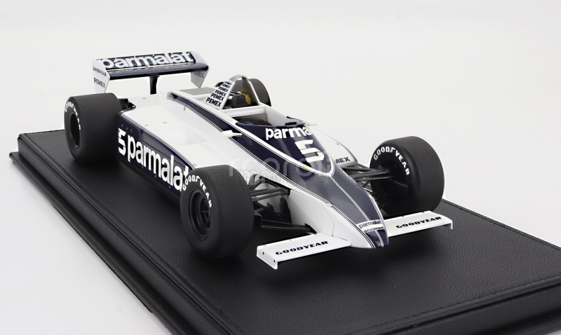 Gp-replicas Brabham F1  Bt49c Parmalat Racing Team N 5 World Champion Winner Germany Gp 1981 Nelson Piquet 1:18 Bílá Modrá