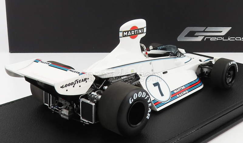 Gp-replicas Brabham F1  Ford Bt44b Martini N 7 Season 1975 Carlos Reutemann - Con Vetrina - With Showcase 1:18 Bílá