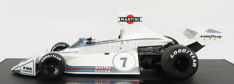 Gp-replicas Brabham F1  Ford Bt44b Martini N 7 Season 1975 Carlos Reutemann - Con Vetrina - With Showcase 1:18 Bílá
