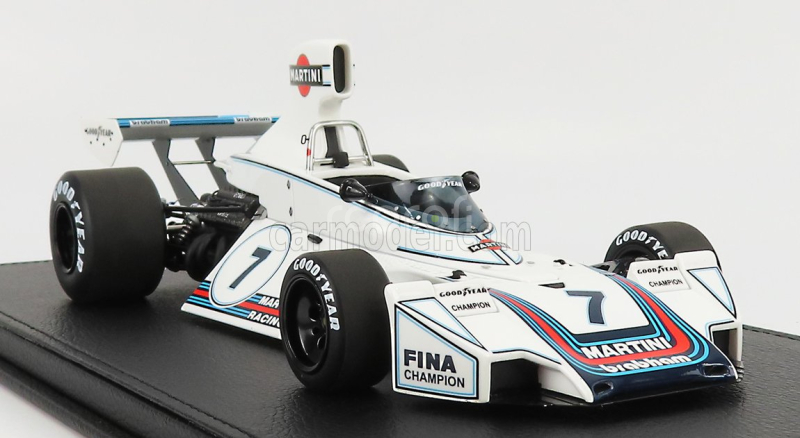 Gp-replicas Brabham F1  Ford Bt44b Martini N 7 Season 1975 Carlos Reutemann - Con Vetrina - With Showcase 1:18 Bílá