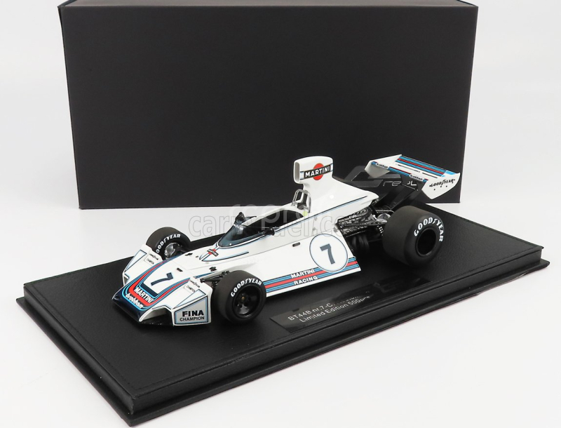 Gp-replicas Brabham F1  Ford Bt44b Martini N 7 Season 1975 Carlos Reutemann - Con Vetrina - With Showcase 1:18 Bílá