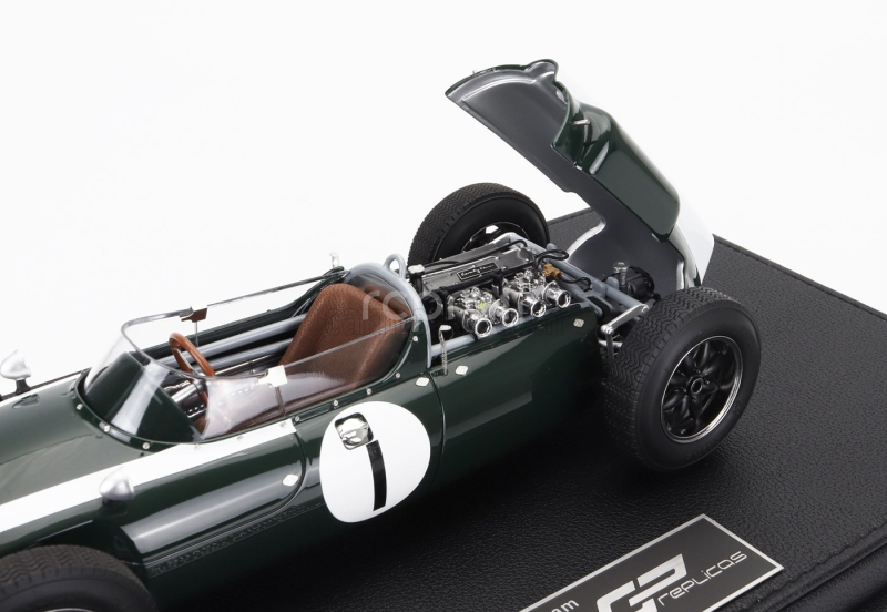 Gp-replicas Cooper F1  T53 N 1 Pole Position Winner British Silverstone Gp World Champion 1960 Jack Brabham 1:18 Zelená